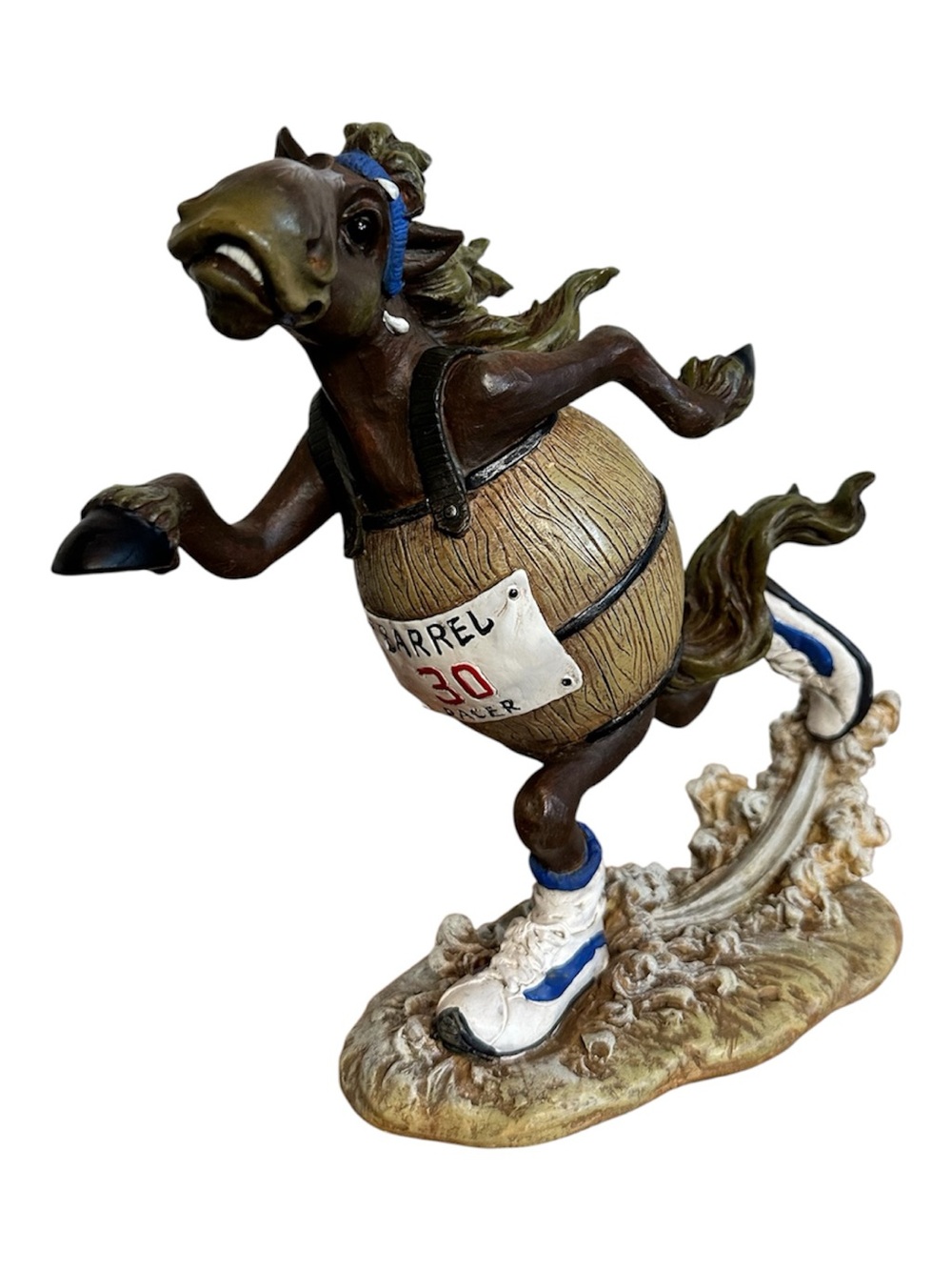 Montana Silversmiths Horse Barrel Racer Vintage Hand Painted Resin Sculpture